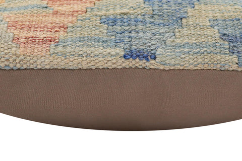 handmade Traditional Pillow Blue Rust Hand-Woven SQUARE 100% WOOL Hand woven turkish pillow2 x 2