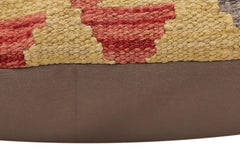 handmade Traditional Pillow Gold Red Hand-Woven SQUARE 100% WOOL  Hand woven turkish pillow  PILLOW