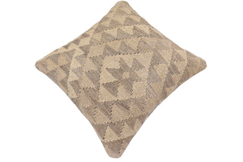 handmade Traditional Pillow Beige Tan Hand-Woven SQUARE 100% WOOL Hand woven turkish pillow2 x 2