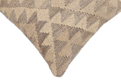 handmade Traditional Pillow Beige Tan Hand-Woven SQUARE 100% WOOL Hand woven turkish pillow2 x 2