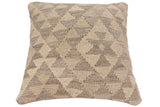 handmade Traditional Pillow Beige Tan Hand-Woven SQUARE 100% WOOL Hand woven turkish pillow2' x 2'