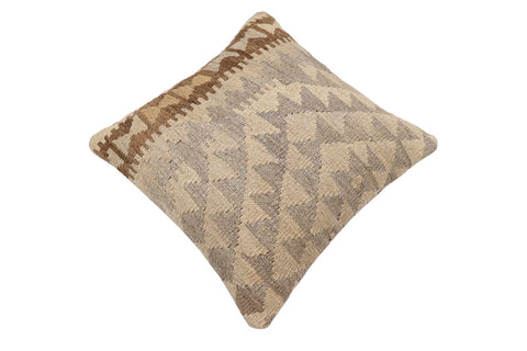handmade Traditional Pillow Beige Tan Hand-Woven SQUARE 100% WOOL Hand woven turkish pillow2 x 2