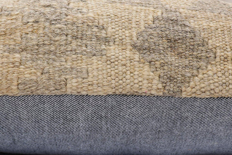 handmade Traditional Pillow Beige Tan Hand-Woven SQUARE 100% WOOL Hand woven turkish pillow2 x 2
