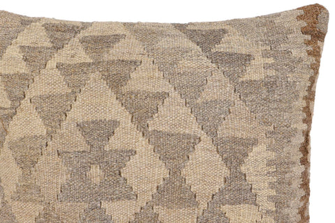 handmade Traditional Pillow Beige Gray Hand-Woven SQUARE 100% WOOL Hand woven turkish pillow2 x 2
