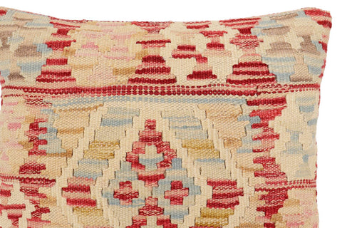 handmade Traditional Pillow Red Blue Hand-Woven SQUARE 100% WOOL Hand woven turkish pillow2 x 2