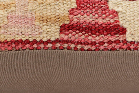 handmade Traditional Pillow Red Blue Hand-Woven SQUARE 100% WOOL Hand woven turkish pillow2 x 2
