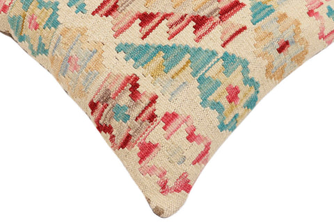 handmade Traditional Pillow Beige Red Hand-Woven SQUARE 100% WOOL Hand woven turkish pillow2 x 2