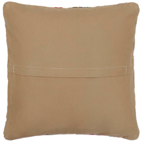 handmade Traditional Pillow Green Rust Hand-Woven SQUARE 100% WOOL Hand woven turkish pillow2 x 2