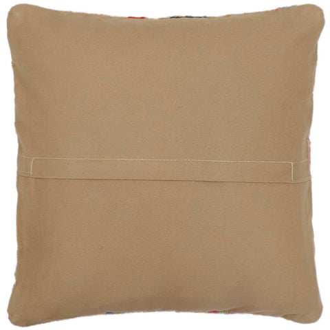handmade Traditional Pillow Red Blue Hand-Woven SQUARE 100% WOOL  Hand woven turkish pillow  PILLOW