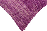 handmade Modern Pillow Purple Beige Hand-Woven SQUARE 100% WOOL  Hand woven turkish pillow  2 x 2