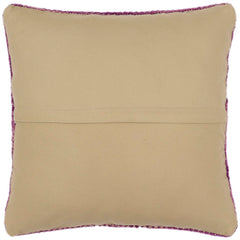 handmade Modern Pillow Purple Beige Hand-Woven SQUARE 100% WOOL  Hand woven turkish pillow  2 x 2