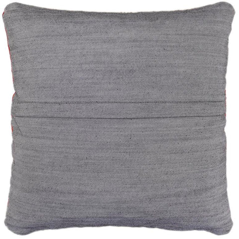 handmade Traditional Pillow Beige Red Hand-Woven SQUARE 100% WOOL Handmade pillow