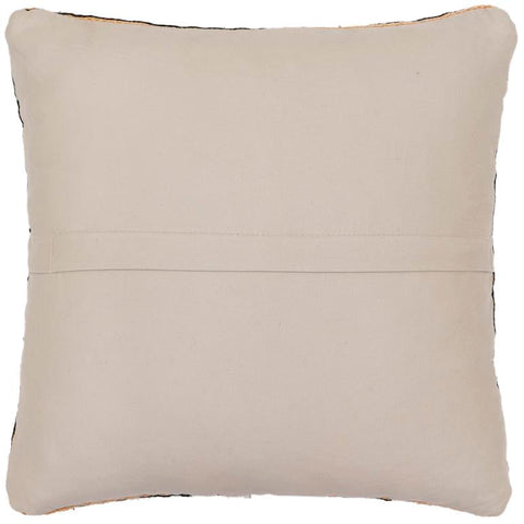 handmade Traditional Pillow Orange Blue Hand-Woven SQUARE 100% WOOL Handmade pillow