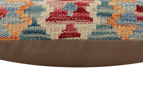 handmade Traditional Pillow Green Blue Hand-Woven SQUARE 100% WOOL Hand woven turkish pillow2 x 2