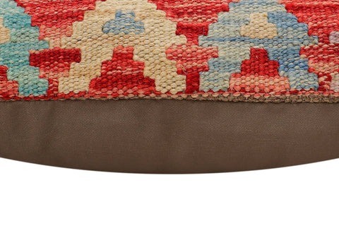 handmade Traditional Pillow Red Beige Hand-Woven SQUARE 100% WOOL Hand woven turkish pillow2 x 2