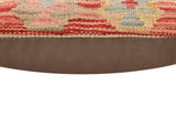 handmade Traditional Pillow Rust Beige Hand-Woven SQUARE 100% WOOL Hand woven turkish pillow2' x 2'
