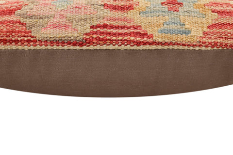handmade Traditional Pillow Rust Beige Hand-Woven SQUARE 100% WOOL Hand woven turkish pillow2 x 2