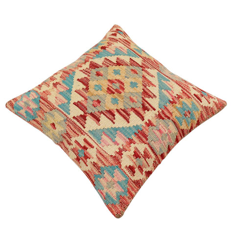 handmade Traditional Pillow Rust Beige Hand-Woven SQUARE 100% WOOL Hand woven turkish pillow2 x 2