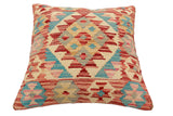 handmade Traditional Pillow Rust Beige Hand-Woven SQUARE 100% WOOL Hand woven turkish pillow2' x 2'