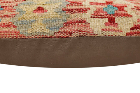 handmade Traditional Pillow Rust Beige Hand-Woven SQUARE 100% WOOL Hand woven turkish pillow2 x 2