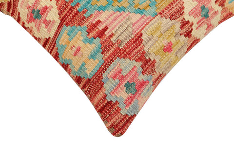 handmade Traditional Pillow Rust Blue Hand-Woven SQUARE 100% WOOL Hand woven turkish pillow2 x 2