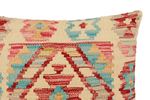 handmade Traditional Pillow Beige Rust Hand-Woven SQUARE 100% WOOL Hand woven turkish pillow2 x 2