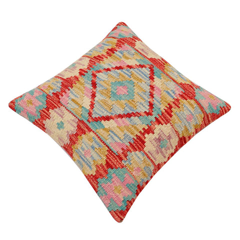 handmade Traditional Pillow Red Beige Hand-Woven SQUARE 100% WOOL Hand woven turkish pillow2 x 2