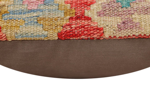 handmade Traditional Pillow Rust Blue Hand-Woven SQUARE 100% WOOL Hand woven turkish pillow2 x 2