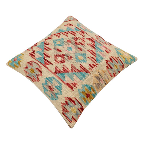 handmade Traditional Pillow Beige Rust Hand-Woven SQUARE 100% WOOL Hand woven turkish pillow2 x 2