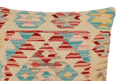 handmade Traditional Pillow Beige Rust Hand-Woven SQUARE 100% WOOL Hand woven turkish pillow2 x 2
