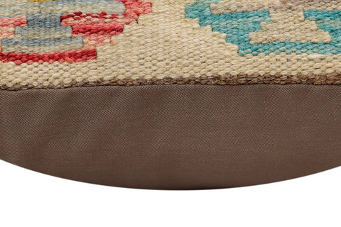 handmade Traditional Pillow Beige Rust Hand-Woven SQUARE 100% WOOL Hand woven turkish pillow2 x 2