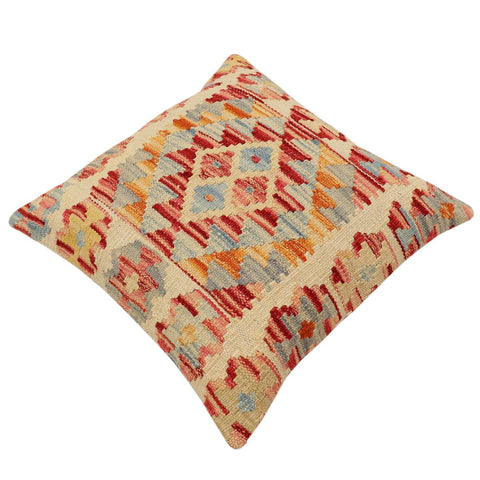 handmade Traditional Pillow Beige Rust Hand-Woven SQUARE 100% WOOL Hand woven turkish pillow2 x 2