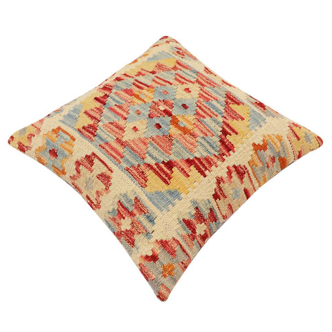 handmade Traditional Pillow Beige Rust Hand-Woven SQUARE 100% WOOL Hand woven turkish pillow2 x 2