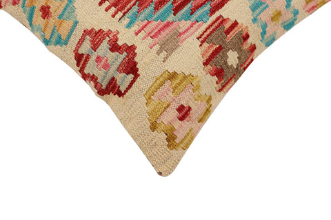 handmade Traditional Pillow Beige Red Hand-Woven SQUARE 100% WOOL Hand woven turkish pillow2 x 2