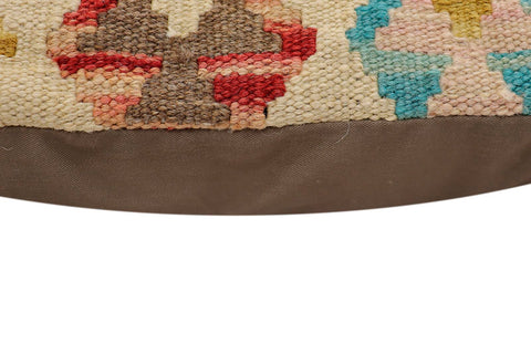 handmade Traditional Pillow Beige Red Hand-Woven SQUARE 100% WOOL Hand woven turkish pillow2 x 2
