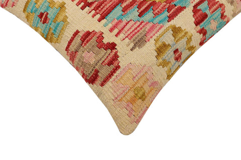 handmade Traditional Pillow Beige Rust Hand-Woven SQUARE 100% WOOL Hand woven turkish pillow2 x 2