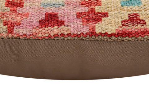 handmade Traditional Pillow Rust Beige Hand-Woven SQUARE 100% WOOL Hand woven turkish pillow2 x 2