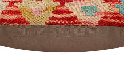handmade Traditional Pillow Rust Beige Hand-Woven SQUARE 100% WOOL Hand woven turkish pillow2 x 2