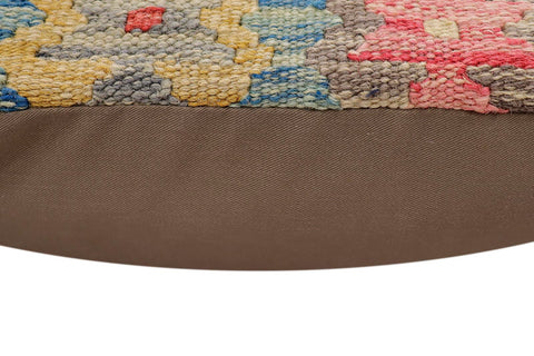 handmade Traditional Pillow Blue Beige Hand-Woven SQUARE 100% WOOL Hand woven turkish pillow2 x 2