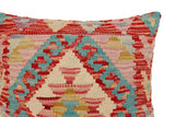 handmade Traditional Pillow Red Beige Hand-Woven SQUARE 100% WOOL Hand woven turkish pillow2' x 2'