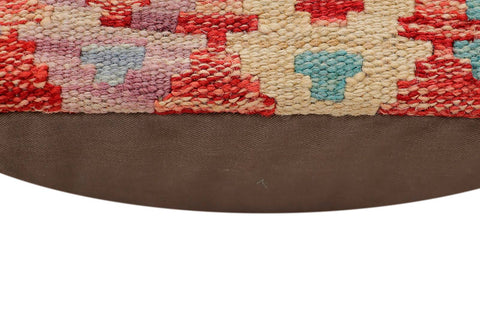 handmade Traditional Pillow Red Beige Hand-Woven SQUARE 100% WOOL Hand woven turkish pillow2 x 2