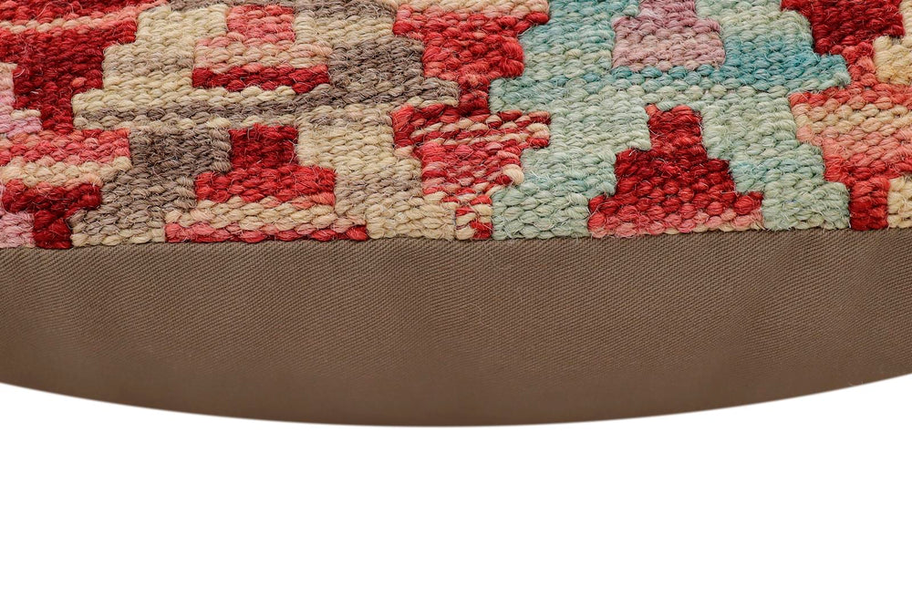 handmade Traditional Pillow Red Beige Hand-Woven SQUARE 100% WOOL Hand woven turkish pillow2' x 2'