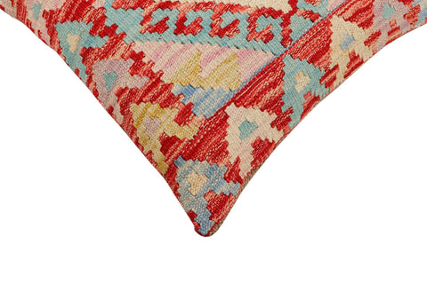 handmade Traditional Pillow Red Beige Hand-Woven SQUARE 100% WOOL Hand woven turkish pillow2 x 2