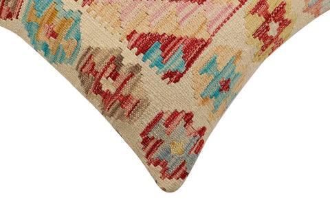handmade Traditional Pillow Beige Red Hand-Woven SQUARE 100% WOOL Hand woven turkish pillow2 x 2