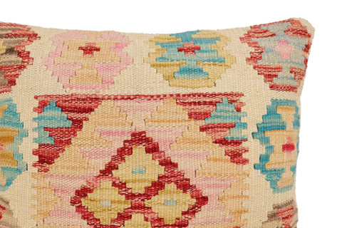 handmade Traditional Pillow Beige Red Hand-Woven SQUARE 100% WOOL Hand woven turkish pillow2 x 2