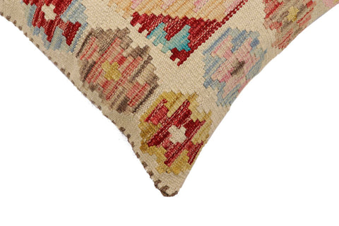 handmade Traditional Pillow Beige Red Hand-Woven SQUARE 100% WOOL Hand woven turkish pillow2 x 2