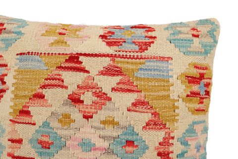 handmade Traditional Pillow Beige Red Hand-Woven SQUARE 100% WOOL Hand woven turkish pillow2 x 2