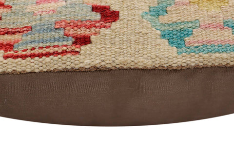 handmade Traditional Pillow Beige Red Hand-Woven SQUARE 100% WOOL Hand woven turkish pillow2 x 2