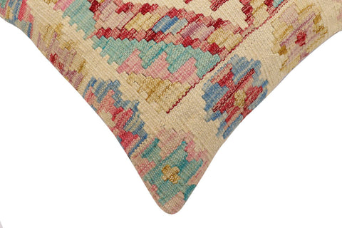 handmade Traditional Pillow Beige Rust Hand-Woven SQUARE 100% WOOL Hand woven turkish pillow2 x 2