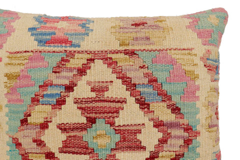 handmade Traditional Pillow Beige Rust Hand-Woven SQUARE 100% WOOL Hand woven turkish pillow2 x 2